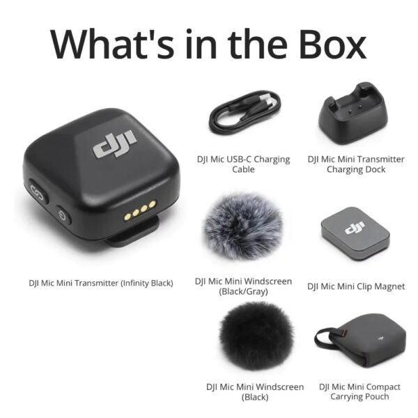 79b13110f51334b0 DJI Mic Mini Wireless Microphone 48-Hour Operation w/ Case Two-Level Active Noise Cancelling