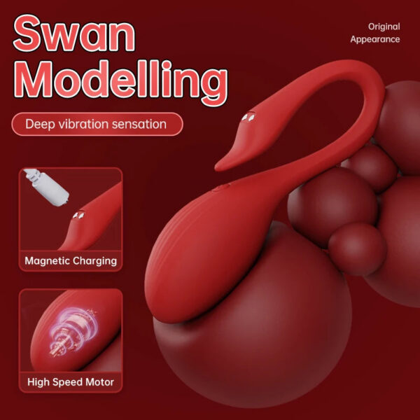 Swan Wearable Vibration Egg 9 Frequency Vibration Vaginal G Spot Clitoris Stimulation Anal Massager APP Control Women Sexy Toys