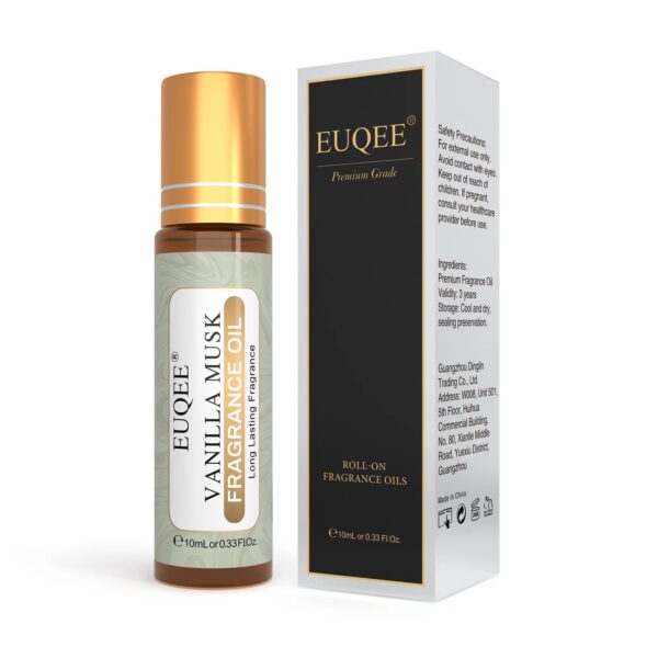 EUQEE 10ml Men's Roll-on Fragrance Oil For Car Diffuser Aromatherapy Green Tea Leather Amber Romance Aroma Essential Oils