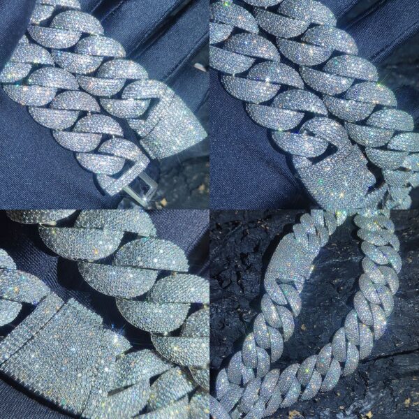 79c7f2c6cff5f53a Jewelry 22mm Diamond Chain Men Iced Out Bling CZ Sier/Gold Plated Rapper Hip Hop Thick Cuban Link Necklace Gift for Him