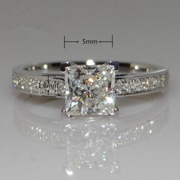 CC Jewelry Fashion Rings For Women Sier Color Simple Design Princess Square Wedding Engagement Bijoux Drop Shipping CC631