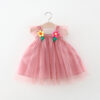 Summer Delicate Flower Evening Dress Children Clothes Soft Skin-friendly Voile Baby Girl Fairy Dresses Wedding 0 To 3 Y Toddlers