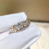 Cross 10K Gold 4mm Lab Diamond Ring sterling sier Engagement Wedding band Rings for Women men Party Dropshipping Jewelry