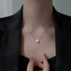 GRA Certified 0.3-3ct Moissanite for Women Sterling Sier Chain D Color VVS1 Round Cut Diamond Pendant Necklace