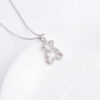 79f5108e331ef3b1 Sterling Sier CZ Diamond Teddy Bear Necklaces For Women Hollow Cute Cartoon Pendants Kids Girl Fine Jewelry