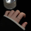 Modian Real 925 Sterling Silver Simple Thin Clear CZ Finger Rings Adjustable 14K Gold Ring For Women Wedding Jewelry Gifts