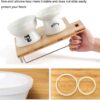 7a3e3bc8953382af FOREYY Raised Cat Food and Water Bowl Set, Whisker Friendly Elevated Ceramic Cats Feeder Bowls with Anti Slip Ring, Anti-Vomiting Shallow High Porcelain Pet Kitten Dish, Dishwasher Safe(White)