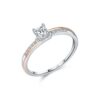 7a445975bbd4fd5e MODIAN 925 Sterling Silver Classic Wedding Elegant Ring Rose Gold Color Line Unique Metallic Contrast Design Jewelry For Women