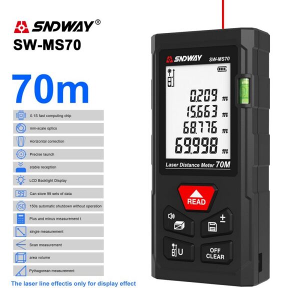 7a524c63f12bc555 Sndway Laser Distance Meter SW MT4 MS50 MS70 MS100 Digital Rangefinder 40M 50M 70M 100M Range Finder Measuring Tool