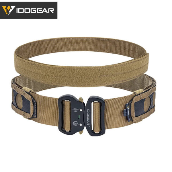7a528b3292e8cb7b IDOGEAR Tactical Belt 2 Inch MOLLE Belt Quick Release Metal Buckle Gear 3429