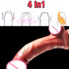 7a5efad0cf23f90a Thrusting Realistic Dildo Vibrator Anal Plug With Vibration Telescc Female For Suction Cup Masturbation Sexhine Sex Toys