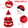 Pet Funny Xmas Clothing Warm Fleece Coat Puppy Dog Fashion Christmas Clothes Santa Claus Standing Costume New