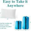 Small Cooling Shredded Gel Memory Foam Pillow，Adjustable for Contoured Support -Portable Ideal for Backpacking, Camping, Travel, Car, Airplane,Office Nap