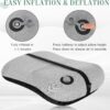 7a714e3f01220e62 2 Pack Inflatable Travel Camping Pillow with Removable Cover Backpacking Blow up Neck Air Pillow Compressible for Lumbar Support Travel Hiking(Black,Grey)