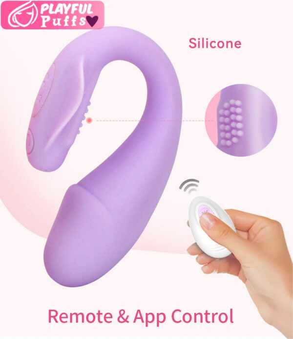 Dolphin APP Controls Remote Wearable Vibrator Vaginal Anal Masturbation G-Spot Penetration Sexy Adult Sex Toy Female Masturbator