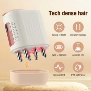 7a79e713714d4197 Electric Vibration Massage Comb Red Light Micro-current Essence Oil Applicator Promote Hair Growth Portable Head Massager