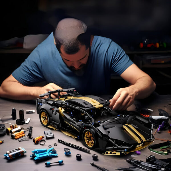 7a7a151dfce2a74d Technical Racing Sport Car Model Building Blocks technic adults 1:14 DIY Supercar Brick Puzzle Toys Kid Adult Gift(1280+granule)