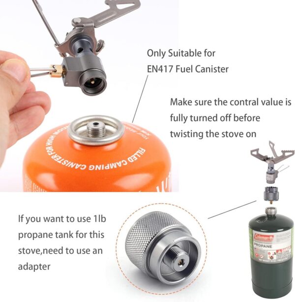 7a8eace9c0535e9d BRS 3000T Ultralight Backpacking Stove - Portable Pocket Titanium Camping Gas Burner - Only 26g With Extra Backup O-Ring