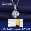 7acd30bf5bfbf856 0.5ct-1.0ct VVS1 D Color Moissanite Necklace 925 Soild Sterling Sliver Chain with Certificate Fine Jewelry for Woman Jewelry