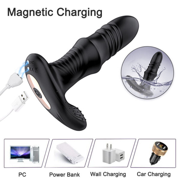 7ad09878b5edc227 APP Control Thrusting Butt Plug Prostate Massager Telescc Perineum Anal Vibrator Gay Adult Goods Sex Toy for Men