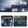Audio Mixer, Live Sound Card with DJ Mixer Effects & Voice Changer, Sound Board with RGB, Music Recording Equipment