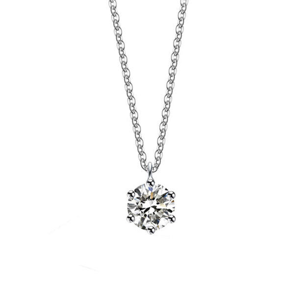 New Trendy Sterling Sier AAA Zircon Choker Necklaces Simple Shiny Diamond CZ Pendants For Women Fine Jewelry NK126