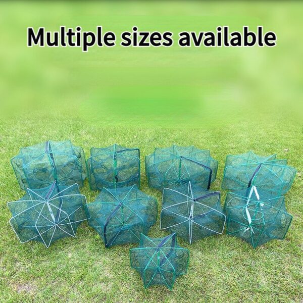 Fishing Net Folded Hexagon Octagon 6/8 Holes Shrimp Automatic Crayfish Catcher Fish Network Baits Cast Mesh Trap
