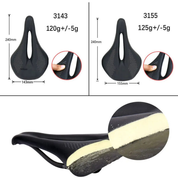 7b0319031f15fa57 ELITA ONE Carbon Saddle MTB/Road Bike saddle Super Light Leather Carbon Cushions 96g
