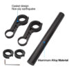 7b22b941fc6752fe Handlebar Bracket Carbon Tube Double Extension Riding Frame Bicycle Clip