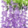 7b3ae7fe42d83ac8 CEWOR 24pcs Wisteria Hanging Flowers 3.6ft Artificial Vines Fake Garland Silk Flower String for Wedding Party Garden Outdoor Greenery Home Wall Decoration (Purple)