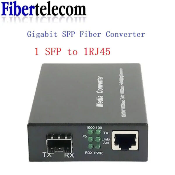 7b6ae4df8b784f7c Gigabit SFP Media converter SFP to 1/2/4/8 RJ45, 100/1000M fast Ethernet transceiver module, IP camera Fibre Channel switch