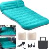 7b72077dfcb11dde SUV Air Mattress, Thickened Flocked Camping Bed for Car Trunk & Back Seat , Includes Electric Pump & 2 Foot Pedals , Portable Inflatable car Mattress (Gray)
