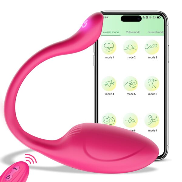 7b7affeb24f37d96 APP Remote Control G-spot Panty Vibrator, Pink Fun Long Distance Bluetooth Wearable, Rechargerable Adult Sex Toys More Than 10 Vibrations for Women and Couple, Female Toy