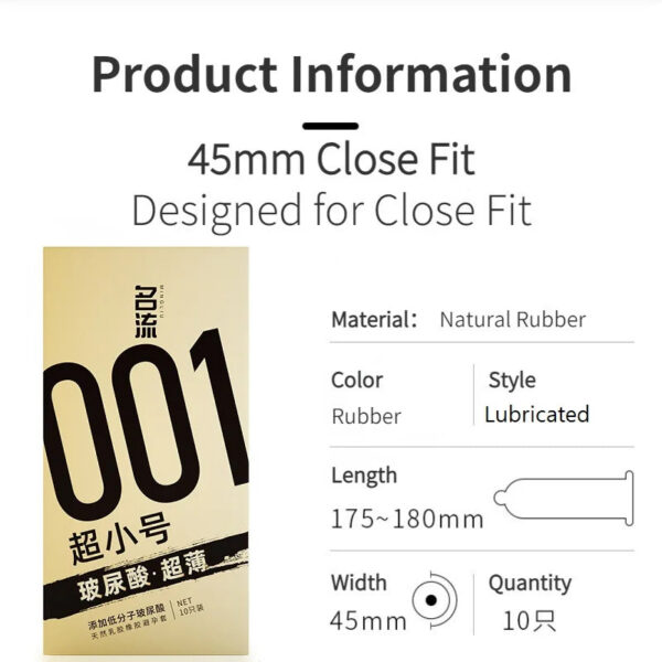 7b7cd95824d30a6e 10pcs/Box Small Size Lubricated Condoms Extra Thin Close Fit Natural Rubber Latex Condoms for Men Couple Penis Sleeve