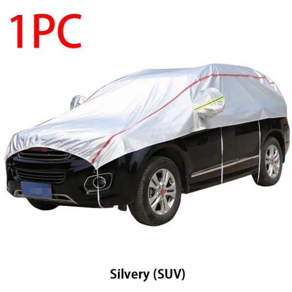 7b869b9a75aed7b0 Universal Half Car Cover Waterproof Outdoor Cover Oxford Sun Rain Uv Protection Dustproof Snowproof Car Body Cover for SUV Sedan