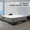 7b86f9c00f7b5237 Queen Air Mattress with Built-in Pump - 18 Inch Extra Thick, Luxurious Velvet Plush Surface & Reinforced Edge - Portable Inflatable Bed for Home, Camping & Travel - Hotel-Like Comfor - Grey