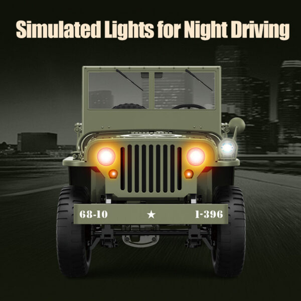RC 1:10 Military Truck 2.4G 4WD Electric Drive Off-Road Remote Control Car Simulated Vehicle Model Toy for Kid christmas