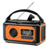 12000mAh AM/FM/NOAA Weather with 2 Panels Solar Hand Crank Portable Emergency Radio Reading Lamp for Outdoor Camping