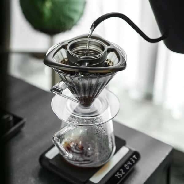 7ba5c21054a7693d MHW-3BOMBER Rain Pour-Over Coffee Splitter Control Flow Rate Coffee Dripper Tritan Material Enhance Brewing For Barista