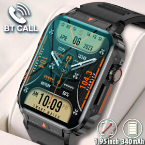 7bac8a45f3f34c15 Military Outdoor GPS Sports Smart Watch Men 1.95 inch Heart Rate Blood Oxygen Bluetooth Call SmartWatches Men's For Android IOS