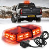 12" 36 LED 18 Watts Emergency Hazard Warning Security Roof Top Flash Strobe Mini Light Bar with Magnetic Mount, for Plow or Tow