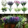 7bb764c6572aa5a5 PARTY JOY 18 Bunches Fake Plants Outdoor, Fake Bushes UV Resistant Artificial Flowers Hydrangea Flowers Greenery Shrubs Faux Greenery for Outdoor Garden Patio Front Porch Yard Decor