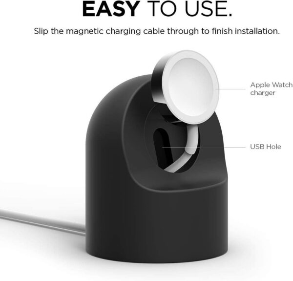 7bba4fbfe125984b Stand For Apple Watch Series 9 8 Ultra 7 6 5 SE 4 3 2 Charger Dock Station Silicone Bracket Iwatch Charging Cable Holder
