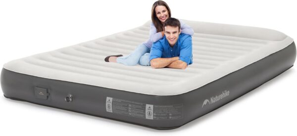 Naturehike Air Mattress with Built in Pump and Pillow, Gray (Narrow King-78.74 x 70.9in)