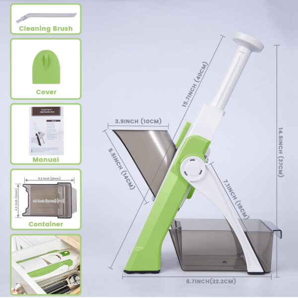 7bc53b678b7f381f SUPMAKIN Safe Mandoline Slicer Kitchen, Adjustable Potato Slicer,Vegetable Chopp