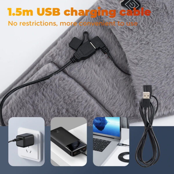 7bc5fe6ffbe63d35 3 Levels Electric Graphene Heating Uterine Belt Cold-Proof Hand Waist Warming Pad USB Recharging Abdominal Warmer