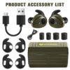 YHKEMA EB10 Bluetooth Electronic Shooting Earbuds Headphones Tactical Headphones Noise Reduction Hearing Protection for Hunting
