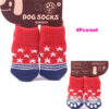 4Pcs/set Autumn Winter Pet Dog Socks Anti-Slip Knitted Small Dogs Shoes Thick Warm Paw Protector Cute Puppy Cat Indoor Wear Boot