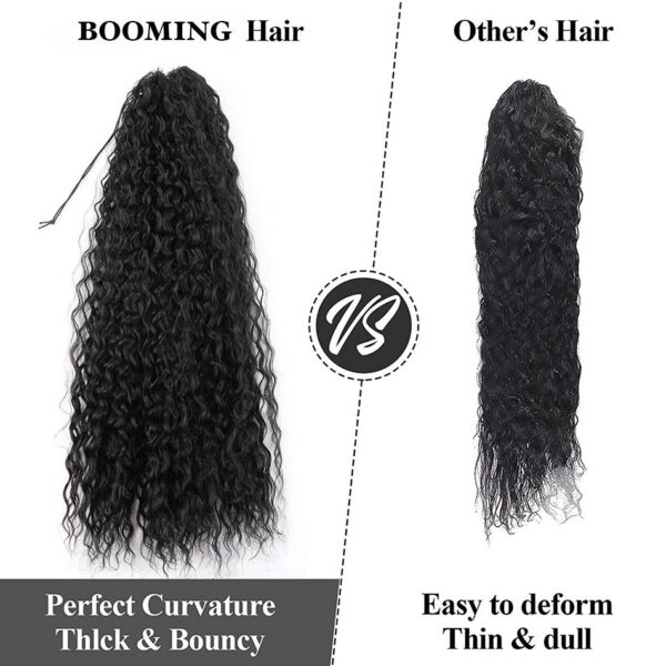 7bd635943a70a92b Curly Extensions Clip in Synthetic Drawstring Ponytail Wig Long 32Inch Water Wave Afro Pony Tail Women Hairpiece False