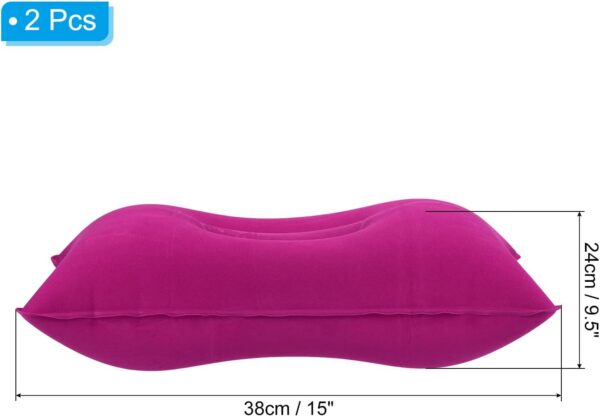 7bd6f4a3b382f5e4 PATIKIL Inflatable Pillow, 2 Pack Squared Ultralight Camping Travel Pillow Desk Rest Neck Support for Hiking Backpacking Office, Pink